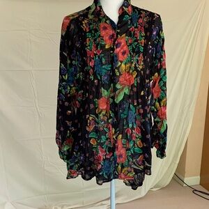 Floral Button-Up Blouse